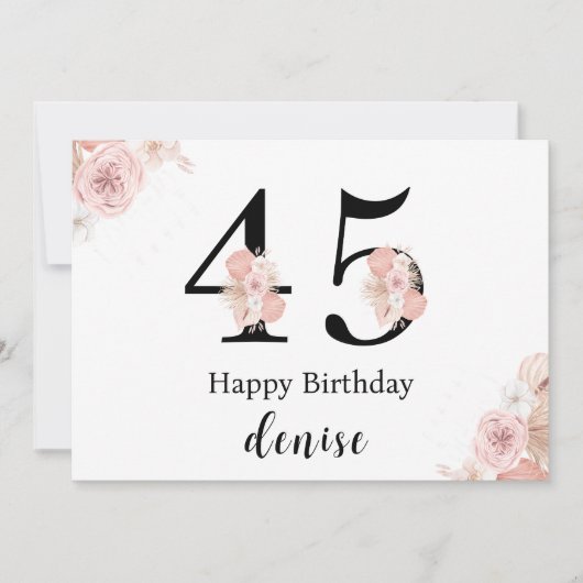 お誕生日おめでとう!45歳 カード (正面)