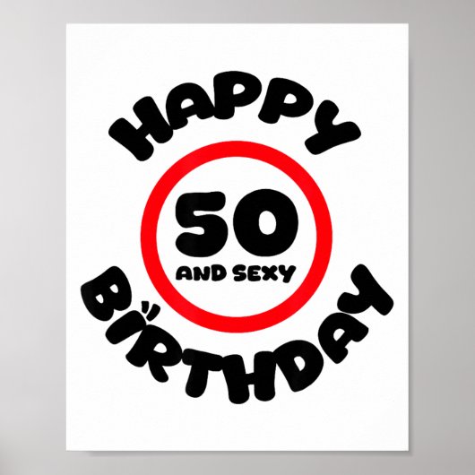 お誕生日おめでとう 50歳の楽しい50歳の誕生日プレゼント ポスター (正面)