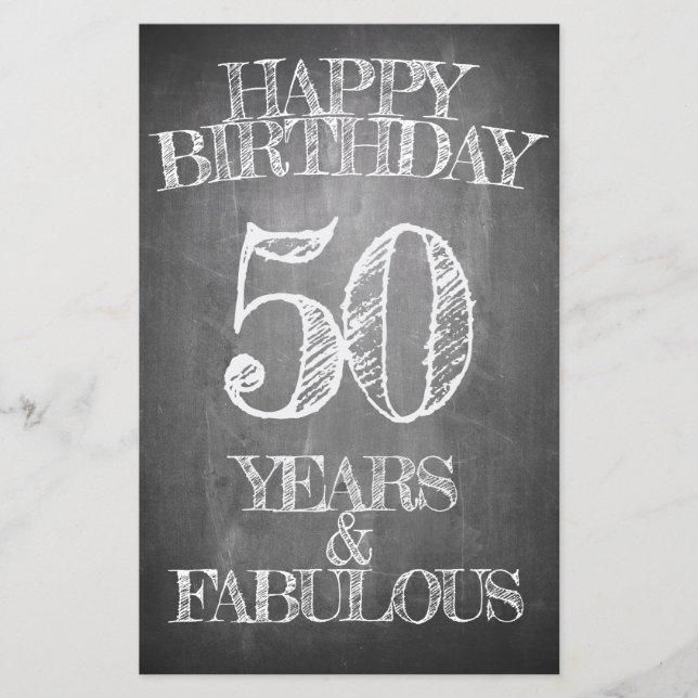 お誕生日おめでとう - 50歳の素晴らしいお誕生日 (正面)
