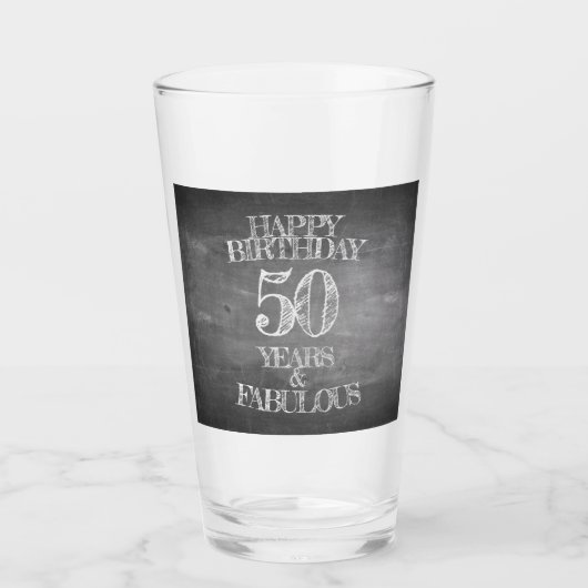 お誕生日おめでとう - 50歳の素晴らしいお誕生日 タンブラーグラス (正面)