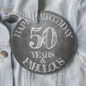 お誕生日おめでとう - 50歳の素晴らしいお誕生日 缶バッジ (インサイチュ)
