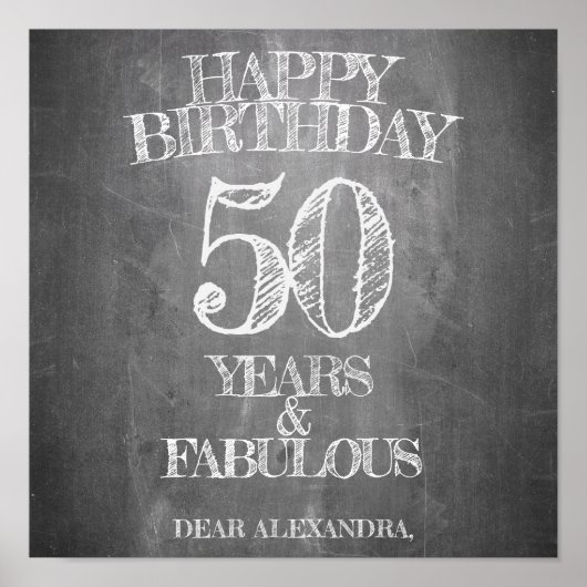 お誕生日おめでとう - 50歳の素晴らしい誕生日 ポスター (正面)