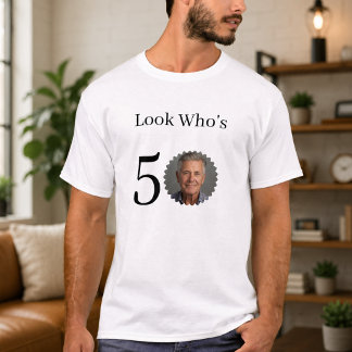 お誕生日おめでとう！50歳記念Tシャツ カスタム写真入り ユーモアあふれるデザイン Tシャツ
