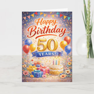 お誕生日おめでとう 50歳 カード