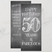 お誕生日おめでとう - 50歳 & ファビュラス (正面/裏面)