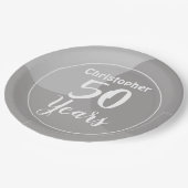 お誕生日おめでとう 50歳 ペーパープレート (アングル)