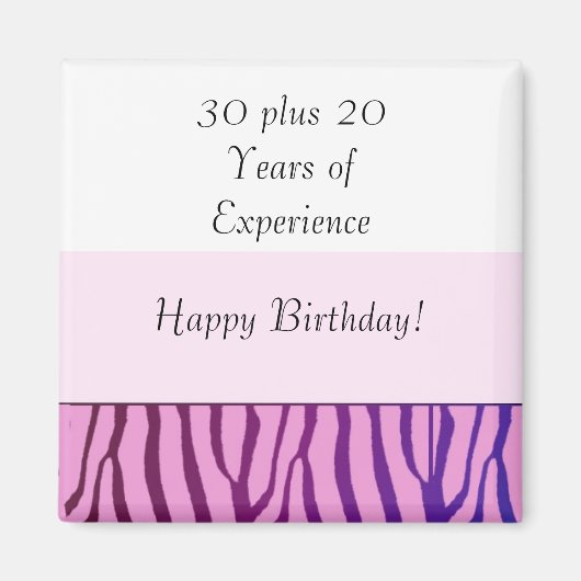 お誕生日おめでとう 50歳 マグネット (正面)