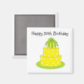 お誕生日おめでとう 50歳 マグネット (正面/裏面)