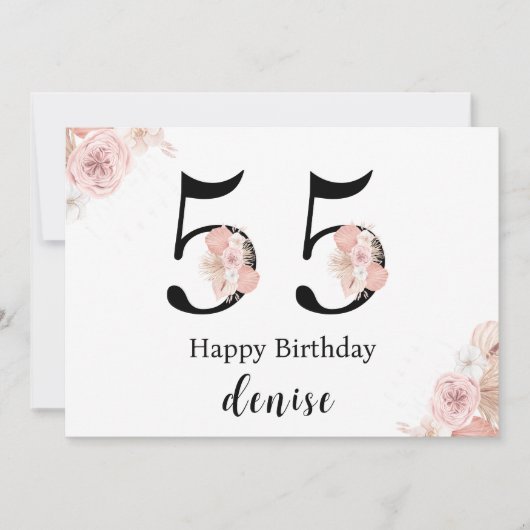 お誕生日おめでとう！55歳の記念に カード (正面)