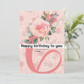 お誕生日おめでとう：6月の誕生花はバラ 案内状 (スタンド正面)