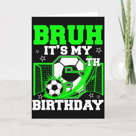 お誕生日おめでとう！6歳のサッカー少年 カード (正面)
