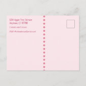 お誕生日おめでとう　6歳の女の子の誕生日 案内ポストカード (裏面)