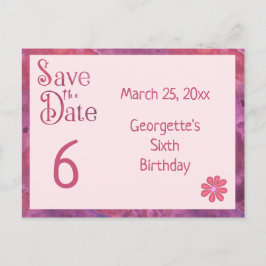 お誕生日おめでとう 6歳の女の子の誕生日 案内ポストカード