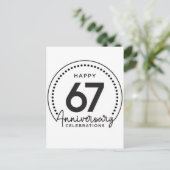 お誕生日おめでとう、67歳、六十七歳の誕生日、2026 ポストカード (スタンド正面)