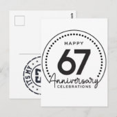 お誕生日おめでとう、67歳、六十七歳の誕生日、2026 ポストカード (正面/裏面)