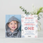 お誕生日おめでとう！7月4日アメリカンファーストバースデーパーティー 招待状 (スタンド正面)