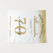 お誕生日おめでとう　70歳のお祝い乾杯！ タペストリー (正面(横))