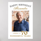 お誕生日おめでとう 70歳のバースデーパーティー サイン フォトパネル (正面)