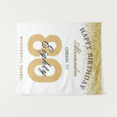 お誕生日おめでとう　80歳のお祝い乾杯！ タペストリー (正面(横))