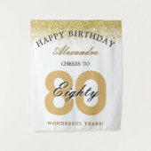 お誕生日おめでとう　80歳のお祝い乾杯！ タペストリー (正面)