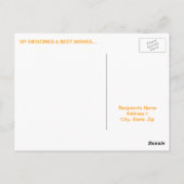 お誕生日おめでとう！80歳の誕生日カード - 青で乾杯 ポストカード (裏面)