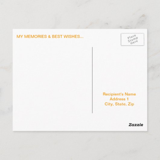 お誕生日おめでとう！80歳の誕生日カード - 青で乾杯 ポストカード (裏面)