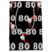 お誕生日おめでとう！80歳 バルーン 中型 ギフトバッグ (正面)