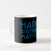 お誕生日おめでとう(ANY NAME)| 青と黒(または手作り) コーヒーマグカップ (正面左)