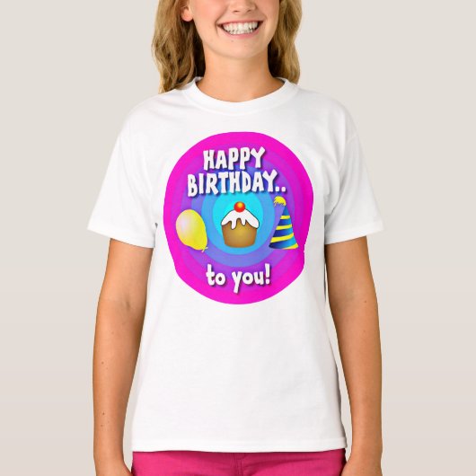お誕生日おめでとう Tシャツ (正面)