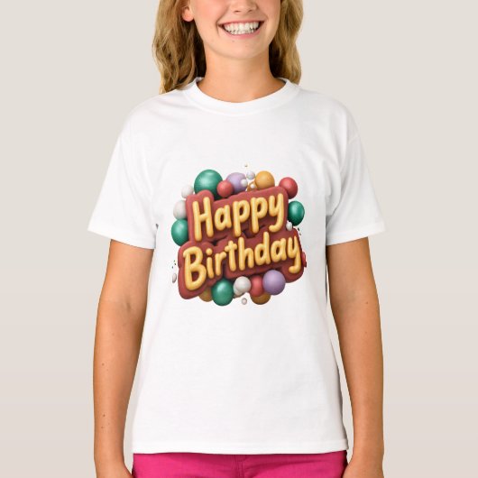 お誕生日おめでとう Tシャツ (正面)