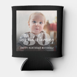 お誕生日おめでとう "This Kid" シンプルモダンな2枚の写真 缶クーラー