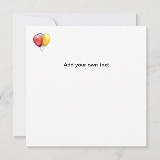 お誕生日おめでとうTEMPLATE、カスタマイズ可能 招待状 (裏面)