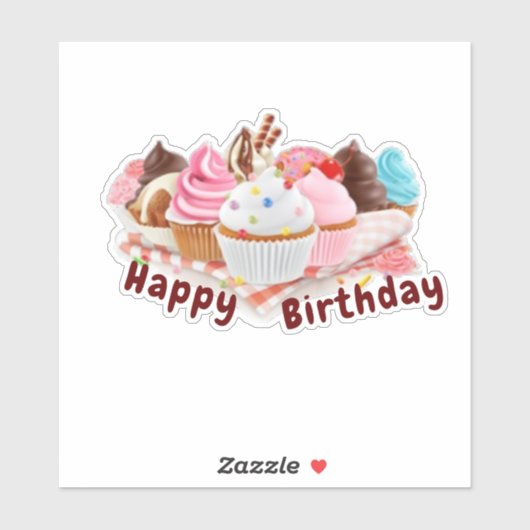 お誕生日お菓子 シール (シート)