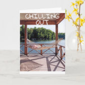 お誕生日なのに超のんびりしてるじゃん！最高なアイデア！ カード (黄色い花)