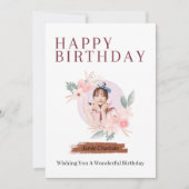 お誕生日に乾杯 招待状 (正面)