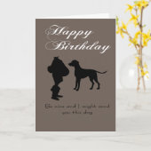 お誕生日に犬をもし使え カード (黄色い花)