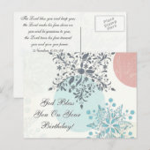 お誕生日に神の祝福が豊かにありますように、民数記6:24聖書 ポストカード (正面/裏面)