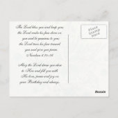 お誕生日に神の祝福が豊かにありますように、民数記6:24聖書 ポストカード (裏面)