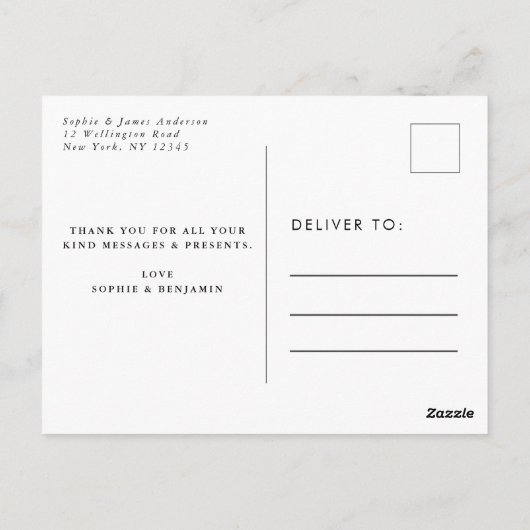 お誕生日のお知らせ&ありがとうございます ポストカード (裏面)