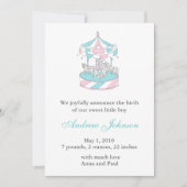 お誕生日のお知らせ - くるまの浮き輪 案内状 (正面)