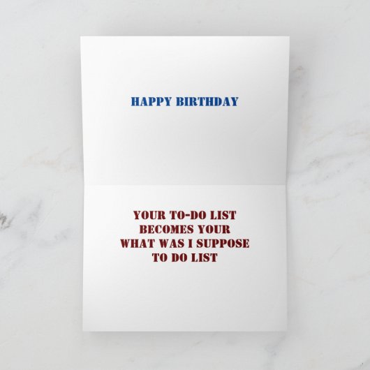 **お誕生日のユーモア　あなたの古い*誕生日** カード (内部)