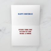**お誕生日のユーモア　年をとった誕生日** カード (内部)