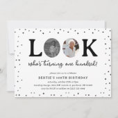お誕生日の主役が100歳！2枚の写真で作る100歳の誕生日 招待状 (正面)