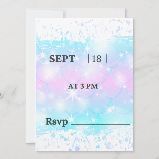 お誕生日の子供たち 招待状 (裏面)