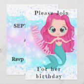 お誕生日の子供たち 招待状 (正面/裏面)