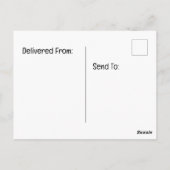 お誕生日の帽子をかぶったカラスが紙吹雪の背景 ポストカード (裏面)