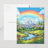 お誕生日の素敵な願いを込めて ポストカード (正面/裏面)