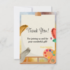 お誕生日の絵画 サンキューカード