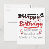 お誕生日の願いが叶いますように。素敵な誕生日になりますように ポストカード (正面/裏面)