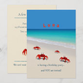 お誕生日をお祝いしよう！ - カスタマイズ女子誕生日招待状 招待状 (正面/裏面)